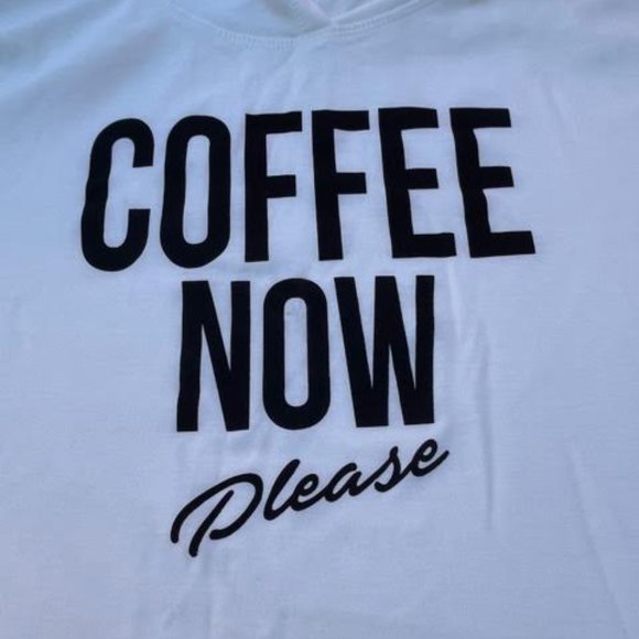 "Coffee Now Please" pullover sweater - Picture 1 of 8